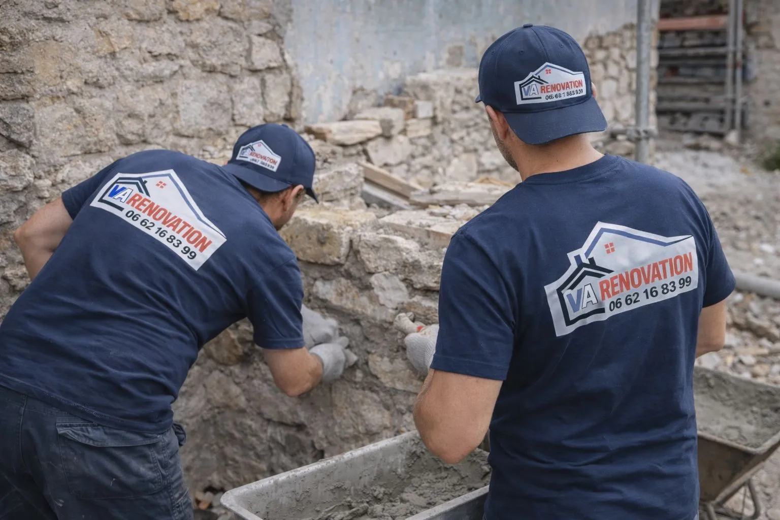 Travaux de maçonnerie et de reprise de muret dans le Var